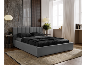NERO SLEEK upholstered bedroom bed with bed base and bedding storage compartment 3
