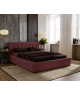NERO SLEEK upholstered bedroom bed with bed base and storage space for bedding