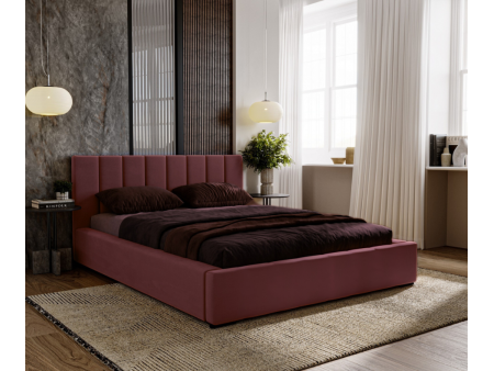 Polsterbett NERO SLEEK für das Schlafzimmer mit Bettrahmen und Bettkasten