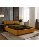 NERO SLEEK upholstered bedroom bed with bed base and bedding storage 5