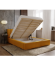 NERO SLEEK upholstered bedroom bed with bed base and storage space for bedding6