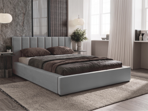 NERO SLEEK upholstered bedroom bed with bed base and bedding storage 1