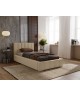 NERO single upholstered bed with bed base and bedding storage compartment 1
