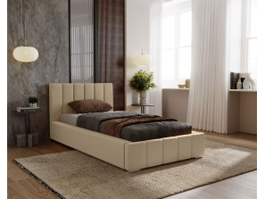 NERO-Einzelbett mit Polsterung, Lattenrost und Bettkasten 1
