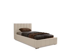 NERO single upholstered bed with bed base and bedding storage compartment 4
