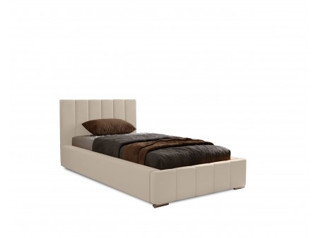 NERO single upholstered bed with bed base and bedding storage compartment 4