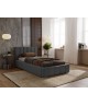 NERO single upholstered bed with bed base and bedding storage 5a