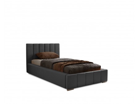 NERO single upholstered bed with bed base and bedding storage compartment 6
