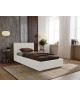 NERO single upholstered bed with bed base and bedding storage 9