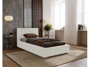 NERO-Einzelbett mit Polsterung, Lattenrost und Bettkasten 9