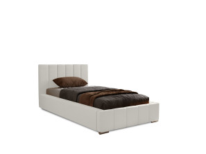 NERO single upholstered bed with bed base and bedding storage compartment 10