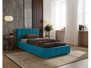 NERO-Einzelbett mit Polsterung, Lattenrost und Bettkasten 13