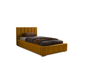 NERO single upholstered bed with bed base and bedding storage compartment 15