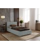 NERO single upholstered bed with bed base and bedding storage 18