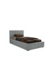 NERO single upholstered bed with bed base and storage compartment 19