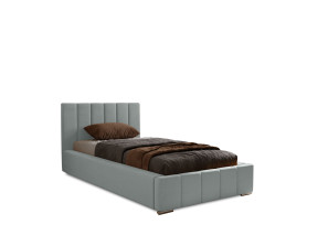 NERO single upholstered bed with bed base and storage compartment 19