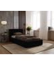 NERO single upholstered bed with bed base and bedding storage compartment 20