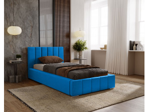 NERO-Einzelbett mit Polsterung, Lattenrost und Bettkasten 22