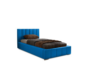 NERO single upholstered bed with bed base and storage compartment for bedding 23