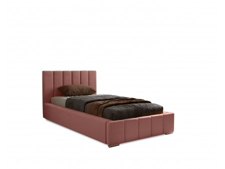 NERO-Einzelbett mit Polsterung, Lattenrost und Bettkasten 27