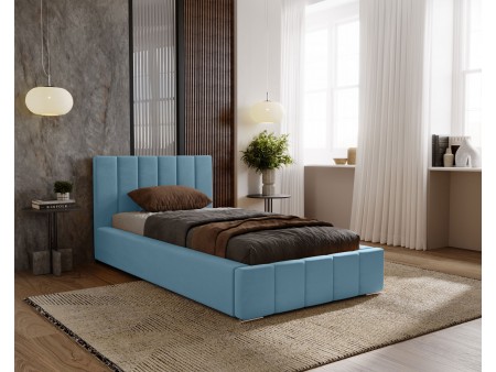NERO-Einzelbett mit Polsterung, Lattenrost und Bettkasten28