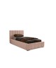 NERO single upholstered bed with bed base and storage compartment