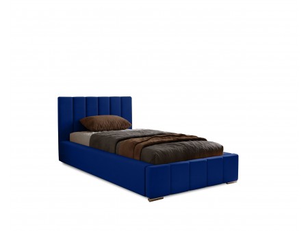 NERO-Einzelbett mit Polsterung, Lattenrost und Bettkasten