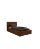 NERO single upholstered bed with bed base and storage compartment