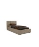 NERO single upholstered bed with bed base and storage compartment