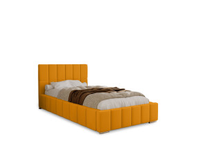 ALMA single upholstered bed for the bedroom, with a bed base and bedding storage compartment 9