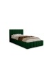ALMA single upholstered bed for the bedroom, with bed base and storage space for bedding10