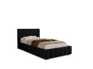 ALMA single upholstered bed for the bedroom, with bed base and bedding storage compartment 12