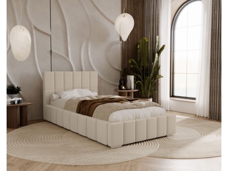 ALMA – Polsterbett für das Schlafzimmer (Einzelbett) mit Lattenrost und Bettkasten13