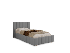 ALMA single upholstered bed for the bedroom, with bed base and bedding storage compartment 16