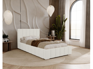 ALMA – Polsterbett für das Schlafzimmer (Einzelbett) mit Lattenrost und Bettkasten18