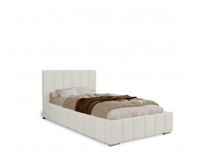 ALMA single upholstered bed for the bedroom, with bed base and storage space for bedding19