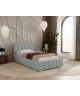 ALMA single upholstered bed for the bedroom, with a bed base and storage space for bedding20