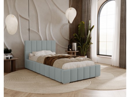 ALMA single upholstered bed for the bedroom, with a bed base and storage space for bedding20