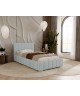 ALMA single upholstered bed for the bedroom, with bed base and storage space for bedding22