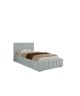 ALMA single upholstered bed for the bedroom, with a bed base and storage space for bedding23
