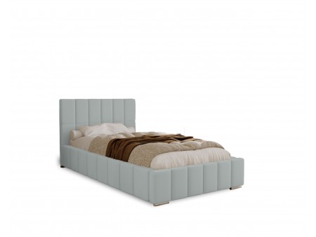ALMA single upholstered bed for the bedroom, with a bed base and storage space for bedding23