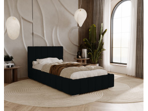ALMA single upholstered bed for the bedroom, with bed base and bedding storage24