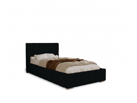ALMA single upholstered bed for the bedroom, with bed base and storage space for bedding25