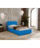 ALMA single upholstered bed for the bedroom, with bed base and storage space for bedding256