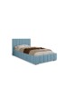 ALMA single upholstered bed for the bedroom, with bed base and bedding storage 1