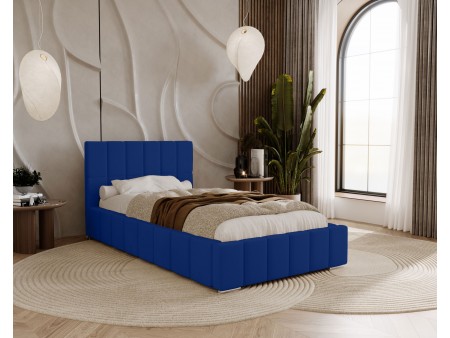 ALMA single upholstered bed for the bedroom, with bed base and storage space for bedding29