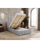 ALMA single upholstered bed for the bedroom, with a bed base and storage space for bedding