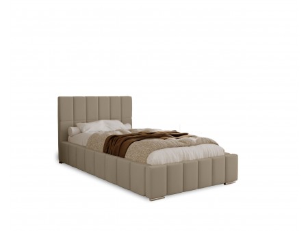 ALMA – Polsterbett für das Schlafzimmer (Einzelbett) mit Lattenrost und Bettkasten