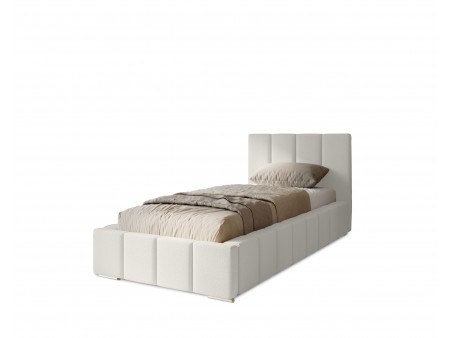 MENOS single upholstered bedroom bed with bed base and bedding storage compartment 2