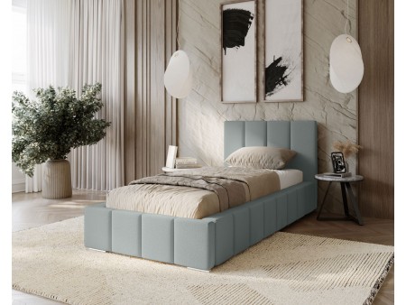 MENOS-Einzelbett für das Schlafzimmer mit Polsterung, Lattenrost und Bettkasten 3